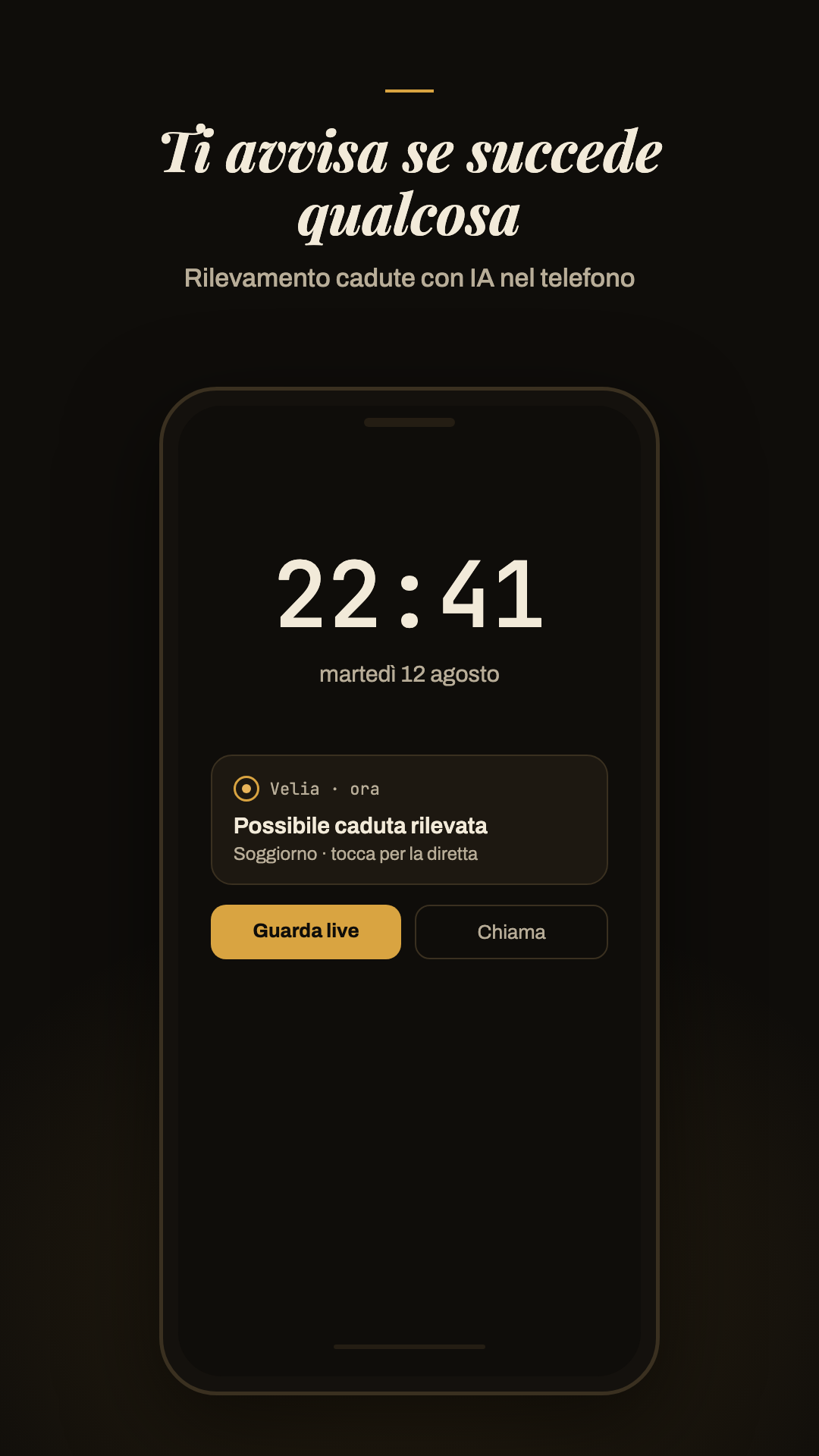 Non devi controllare continuamente una telecamera.